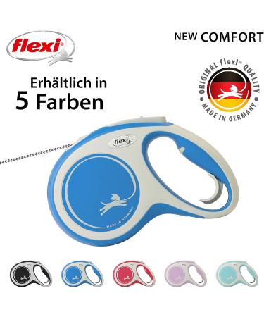 Flexi Kerbl New Comfort Retractable Dog & Cat Leash - 3-8m for Pets 8-20kg - Blue | High-Quality Pet Supplies - Buy Online on GoSupps.com