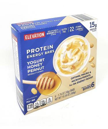 Protein Energy Bars Yogurt Honey Peanut | Excellent Source of Antioxidants Vit A C E | Gluten Free | 22 Vitamins & Minerals Per Serving | 15 g Protein Per Serving | Optimal Macro & Micronutrients for an Energy Boost 10.58