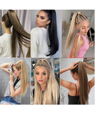 Cybelleza Clip In Ponytail Extensions | Heat-Resistant 55cm Sandy Blonde Hair Piece - Realistic Braid & Affordable Smooth Volume - Buy Online on GoSupps.com