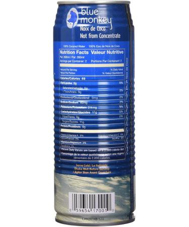 Blue Monkey 100% Coconut Water NFC (12pk) 12 Count - Buy Online on GoSupps.com