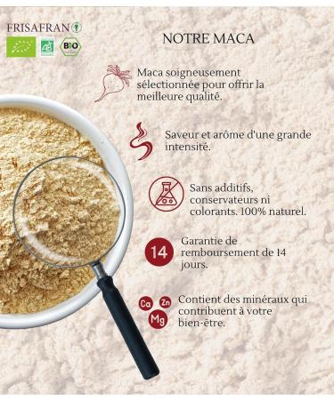  FRISAFRAN FRISAFRAN | Organic Red Maca Powder 500g | Ground Red Maca | Red Maca Powder | Superfood | Energizing | Maca - Buy Online on GoSupps.com