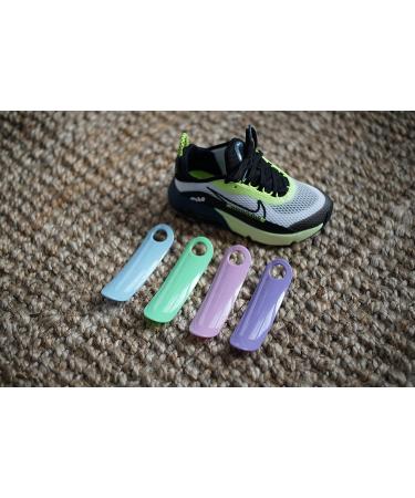 Kids Shoe Horn Set - 4 Pack in Purple, Green, Blue, and Pink | Easy and Fun Shoe Putting | Perfect Size for Children | Great Gift Idea - Buy Online on GoSupps.com