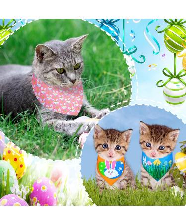 Easter Dog Bandana Set - 20 Pcs Washable Triangle Bibs for Dogs & Cats - Rabbit, Egg, Carrot Design - Adjustable & Washable Pet Scarfs - Easter Pet Accessories - Buy Online on GoSupps.com