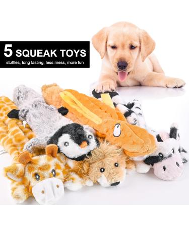 Shop Citamama Squeaky Dog Toy Set - 5 Plush Interactive Training Toys for Small to Medium Dogs | No Fill Eco-Friendly Pet Gear - Buy Online on GoSupps.com