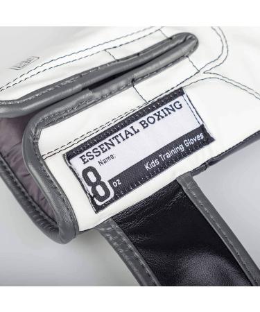 Kids Boxing Gloves - Paffen Sport 10oz for Training in Boxing Kickboxing Muay Thai & K1 - Black/White/Gray - Buy Online on GoSupps.com