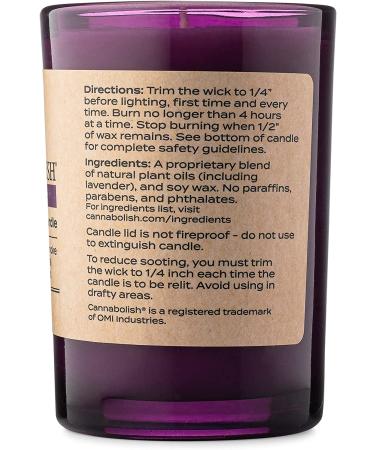 Cannabolish Lavender Smoke Odor Eliminating Candle 7 oz - Pack of 2 | Natural Ingredients - Buy Online on GoSupps.com