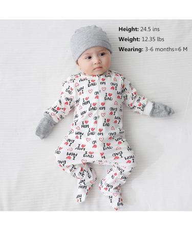 MAMIMAKA Baby Girls 6-9 Months Footed Pajamas - Fox & Love Mom&Dad - 4 Stars - Buy Online on GoSupps.com