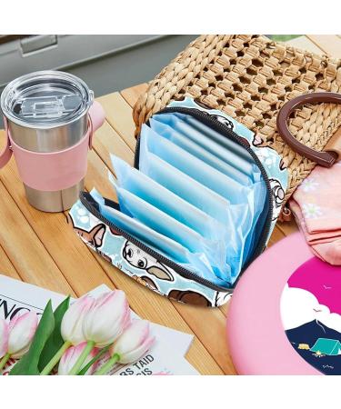 Women's Binding-Up Dog Tampon Storage Bags | Zippered Menstrual Bags with Pockets - Multi 0555 | International Shipping Available - Buy Online on GoSupps.com