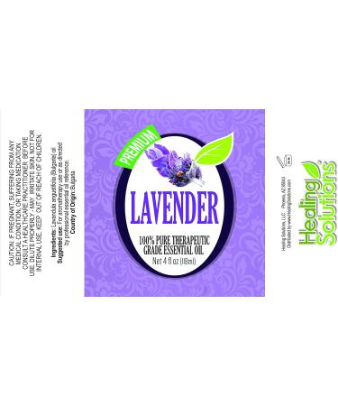 Buy Healing Solutions Lavender Essential Oil 120ml - Premium Quality Aromatherapy Oil for Relaxation & Wellness - Buy Online on GoSupps.com