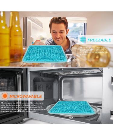 Gel Beads Ice Pack with Strap - Reusable Hot & Cold Compress for Various Body Parts - 7.76''x4.93'' (Blue) - Buy Online on GoSupps.com