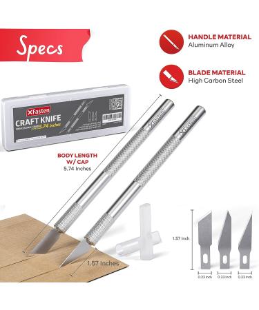 XFasten Exacto Knife Set - 2 Precision Hobby Knives with 60 Blades for Art, Crafts, and Modeling - Buy Online on GoSupps.com
