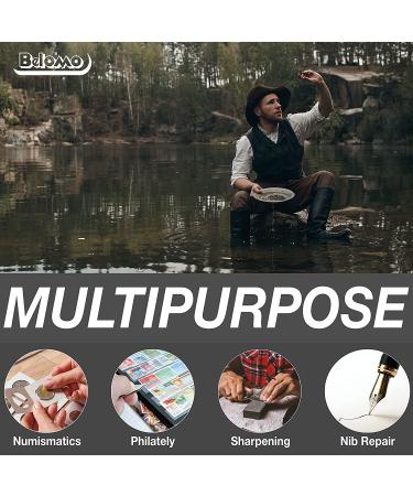 BelOMO 10x Triplet Jeweler's Loupe 21mm - Bright & Color-Correct View - Foldable for Gems, Jewelry, Coins & Trichomes - Buy Online on GoSupps.com