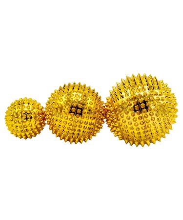 Magnet Acupuncture Massage Balls | 3x2 sets | approx. 32mm 45mm 55mm (Gold | 32mm 45mm 55mm )