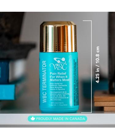 WBC Terminator - Natural Muscle and Joint Pain Relief Roll-On Applicator using the Power of Copper - 50 ml - Buy Online on GoSupps.com