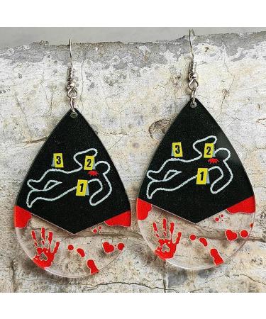 Feylie Halloween Earrings | Halloween-Themed Drop Earrings | Acrylic Ear Accessories for Spooky Celebrations - Buy Online on GoSupps.com