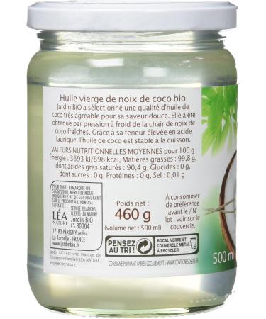 Jardin Bio Virgin Coconut Oil 500 ml - Pack of 2 - Buy Online on GoSupps.com