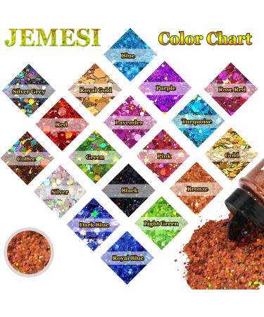 Holographic Chunky Glitter 100g Royal Gold - Cosmetic Craft Glitter for Epoxy Resin, Nail, Body, Face, Hair - Iridescent Flakes for Nail Art, Glitter Slime Making - Buy Online on GoSupps.com