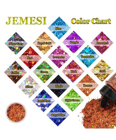 HOLOGRAPHIC Chunky Glitter - Turquoise 100g | Craft Glitter for Resin Face Nail Body Slime & Festival Art - Buy Online on GoSupps.com