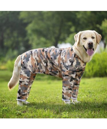 Miaododo Lightweight Recovery Suit for Large Medium Dogs - Camouflage Dog T-Shirt for Wound Protection & Shedding Control - Buy Online on GoSupps.com