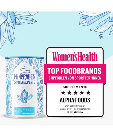 Calcium Magnesium Zinc Powder 450g - Unflavoured Supplement Complex with Shilajit Essence - Alpha Foods - Buy Online on GoSupps.com