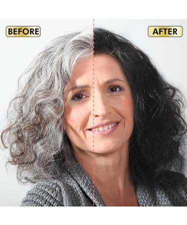 Black Hair Dye Shampoo 3 in 1 for Men & Women - Natural Gray Hair Coverage | 16.9 Fl Oz (500ML - Buy Online on GoSupps.com