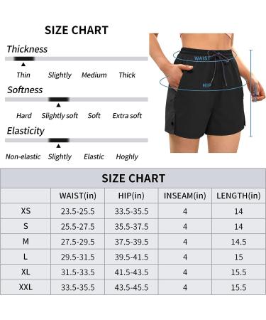 AFITNE Women's 4 Hiking Shorts - Quick Dry Lightweight Outdoor Shorts - Small Black - Buy Online on GoSupps.com