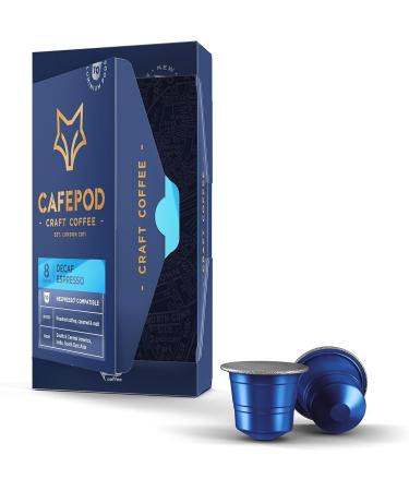 CafePod Craft Coffee Nespresso Compatible Aluminium Pods - UTZ Certified (Decaf x 10 Pods) - Buy Online on GoSupps.com