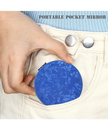 Portable Compact Vanity Mirror for Men Women Girls Delicate Blue Travel Cosmetic Mirrors 1X & 2X Magnification for Handbag Pocket Foldable 2-Sided Small Cute Makeup Mirror for Daily Work Business - Buy Online on GoSupps.com