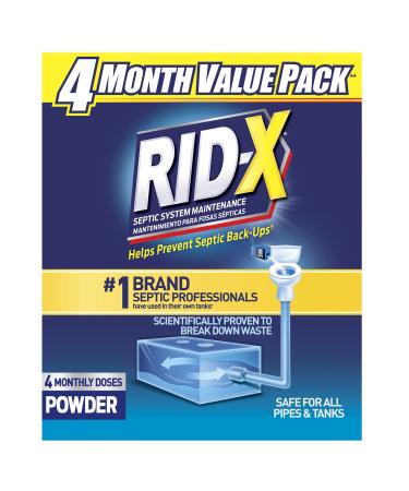 RID-X Septic Treatment, 4 Month Supply Of Powder, 39.2 oz