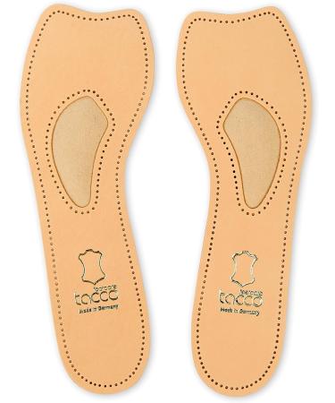 Premium 3/4 Leather Insoles for Women | Metatarsal Arch Support | Toe-Free Design | Fits Pumps, Heels, Casual Shoes | Size 38 EUR/US L7 - Buy Online on GoSupps.com