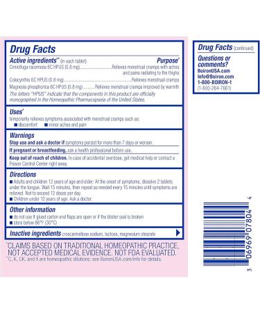 Buy Boiron Cyclease Cramp Twin Pack - 120 Tablets for Menstrual Relief | Fast International Shipping - Buy Online on GoSupps.com