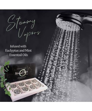 Eucalyptus Shower Steamers - 8 Aromatherapy Tablets for Easy Breathing & Stress Relief - Buy Online on GoSupps.com