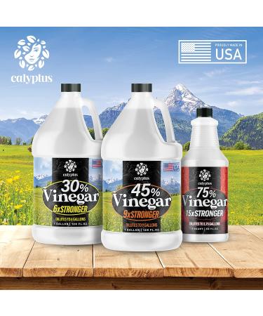 45% Pure Super Concentrated Vinegar - 1 Gallon (128 Fl Oz) - Industrial Strength - Dilutes to 9 Gallons - 9x Power Vinegar - Buy Online on GoSupps.com