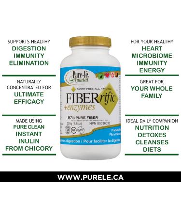 Fiberrific +Enzymes 250g (60 servings) Vegan Digestive Supplement - Mixes clear NO taste NO texture NEVER Thickens. - Buy Online on GoSupps.com
