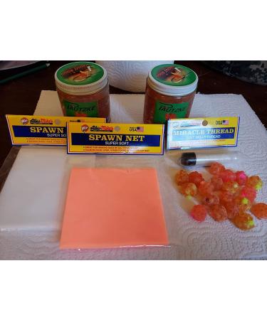 Atlas Mike's Fishing Super Soft Spawn Net - 3x3 Squares, Orange - Buy Online on GoSupps.com