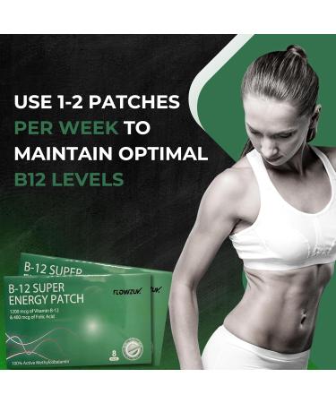 Transdermal Vitamin B12 Patches 1200 mcg and 400 mcg of Folic Acid -8 Patches 100% Methylcobalamin Active - Buy Online on GoSupps.com