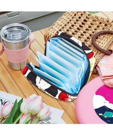 Portable Women's Binding-Up Bags | Grunge Skull Menstrual Cup & Tampon Pouches for Teens - Buy Online on GoSupps.com