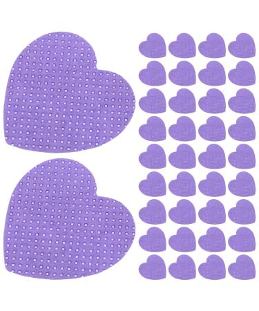 LALAFINA Gel Nail Remover Wipes 200 Sheets Nail Polish Remover Wipes Lint Nail Wipes Heart Shape Gel Nail Polish Remover Pads for Polish Clean Acrylic Nails Remover Purple