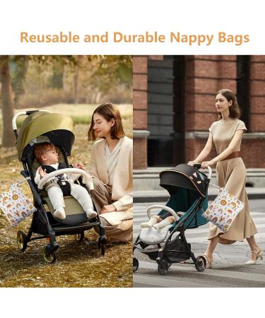 Zeukets Wet Bags - 4 Pack Diaper Bag Wraps for Travel & Gym | Reusable Organizer with Zipper for Baby & Toddlers | Perfect for Beach & Pool - Buy Online on GoSupps.com