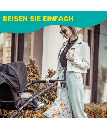 Loscarol 2-Piece Wetbag Set | Personalized Hand-Painted Diaper Bags for Kindergarten | Large & Small Sizes for Cloth Diapers - Buy Online on GoSupps.com