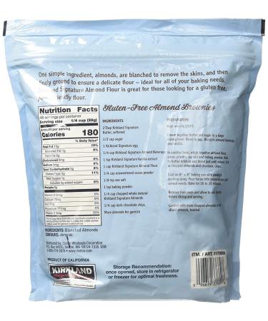 Kirkland Signature Almond Flour Blanched Superfine - 3 lbs (1.36 kg) Pack of 1 - California Grown - Buy Online on GoSupps.com