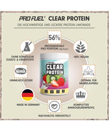 Shop Clear Vegan Protein 720g Strawberry Kiwi | Delicious Refreshing Whey Alternative | High-Quality Pea Protein Hydrolysate - Buy Online on GoSupps.com