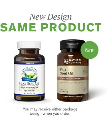 Nature's Sunshine Flax Seed Oil Softgels - 60 Capsules - Buy Online on GoSupps.com