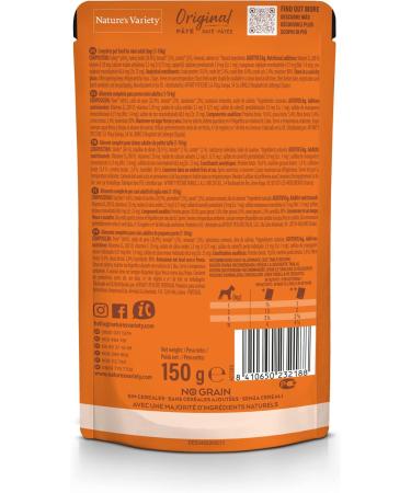 Nature's Variety Original No Grain - Mini Adult Dog P t with Turkey - Box of 8 x 150 g - Buy Online on GoSupps.com