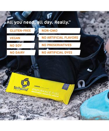 Tailwind Grab-and-Go Endurance Fuel Singles (Pack of 8) - Hydration Drink Mix with Electrolytes and Carbs - Non-GMO, Gluten-Free, Vegan - No Soy or Dairy - Buy Online on GoSupps.com