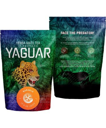 Venusti sp Z oo Yaguar Naranja 05 kg Brazilian yerba mate with orange 500 g Delicious taste Power of Natural Caffeine Wonderfully warm and cold Traditional production methods - Buy Online on GoSupps.com