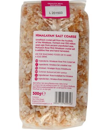 Profusion Organic Himalayan Rose Pink Crystal Salt Coarse 500g 1 - Buy Online on GoSupps.com