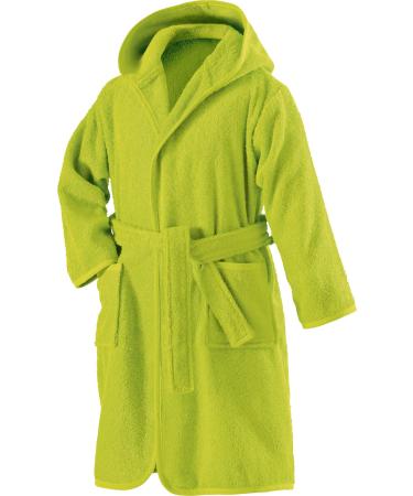 Erwin M ller Children's Bathyrum with hood Uni Frottier light green size 110/116 - soft fluffy strong strong with a binding belt and bags 100% cotton (other colors sizes) bathrobe 110/116 light green