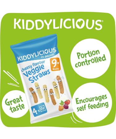 Kiddylicious Cheesy Veggie Straws 4 - 4 x 48g | Healthy Snack for Kids - Buy Online on GoSupps.com