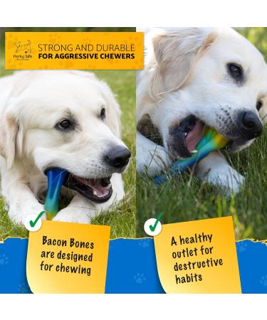 Extra Strong Indestructible Dog Toys for Large Dogs - Bacon Flavoured Chew Toy for Extreme Chewers and Puppies - Buy Online on GoSupps.com
